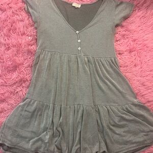 Gray Striped Women's Dress